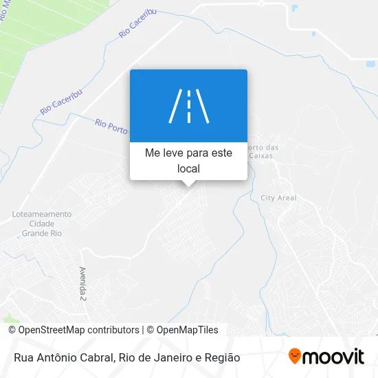 Rua Antônio Cabral mapa