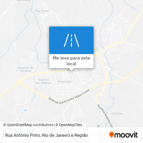 Rua Antônio Pinto mapa