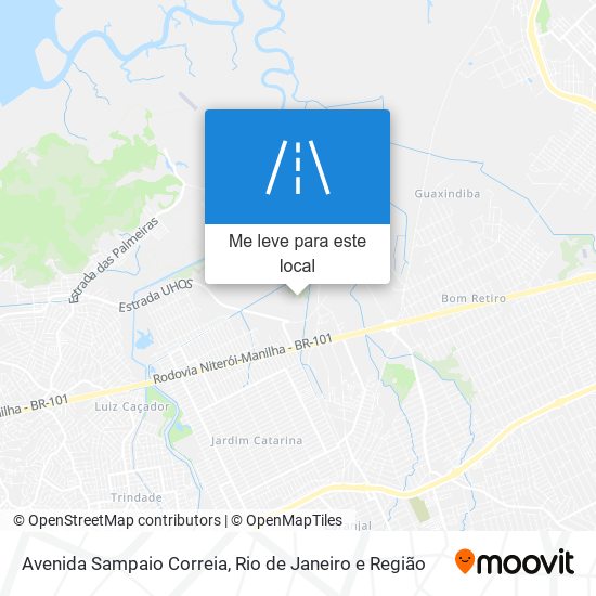 Avenida Sampaio Correia mapa
