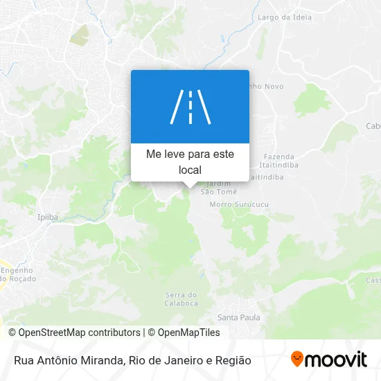 Rua Antônio Miranda mapa