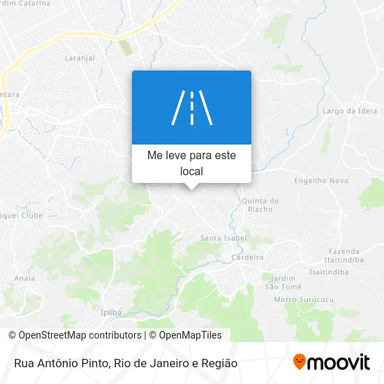 Rua Antônio Pinto mapa