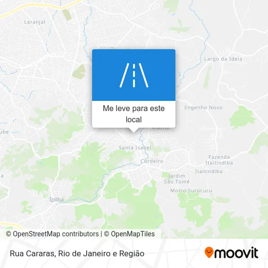 Rua Cararas mapa