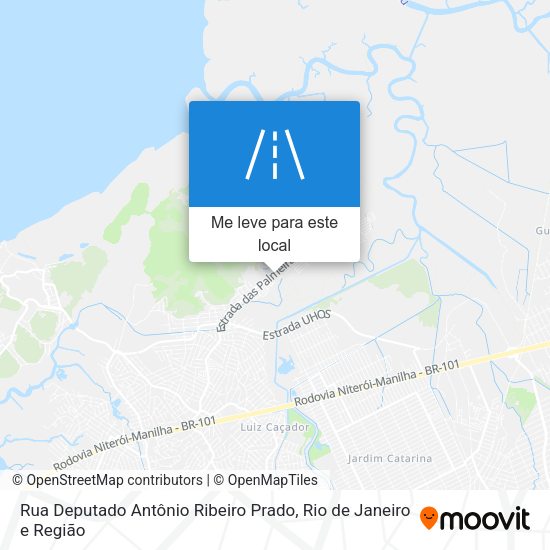 Rua Deputado Antônio Ribeiro Prado mapa