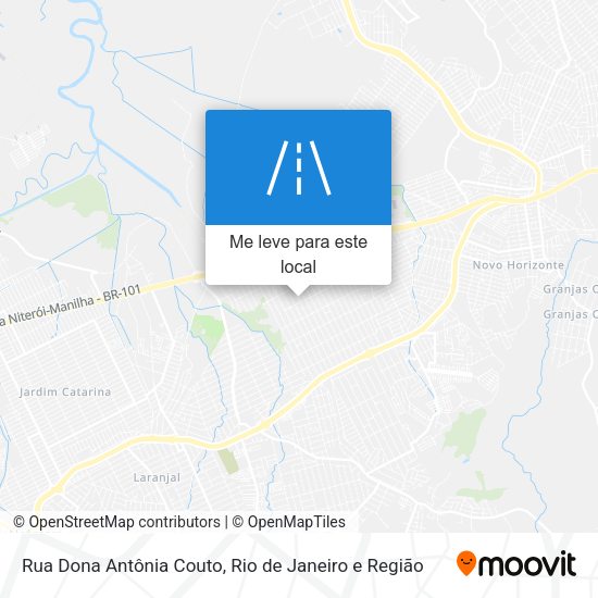 Rua Dona Antônia Couto mapa