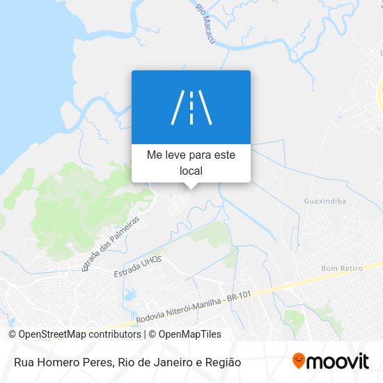 Rua Homero Peres mapa