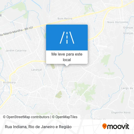Rua Indiana mapa