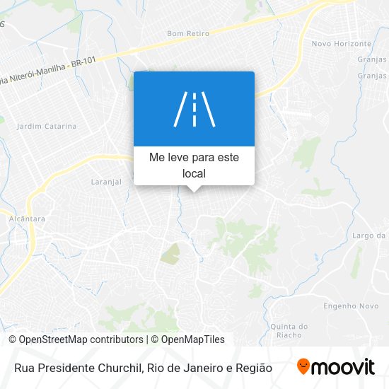 Rua Presidente Churchil mapa