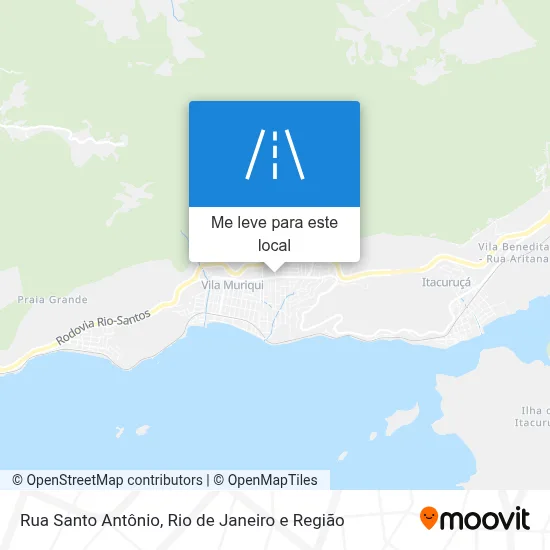 Rua Santo Antônio mapa