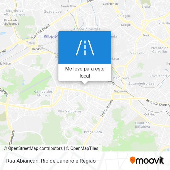 Rua Abiancari mapa