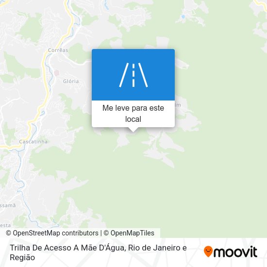 Trilha De Acesso A Mãe D'Água mapa