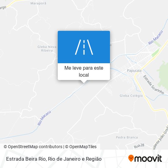 Estrada Beira Rio mapa
