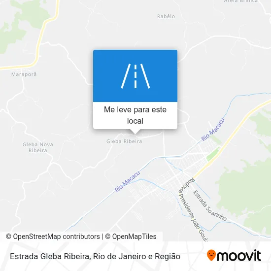Estrada Gleba Ribeira mapa