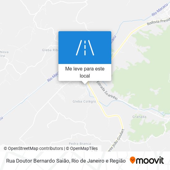 Rua Doutor Bernardo Saião mapa