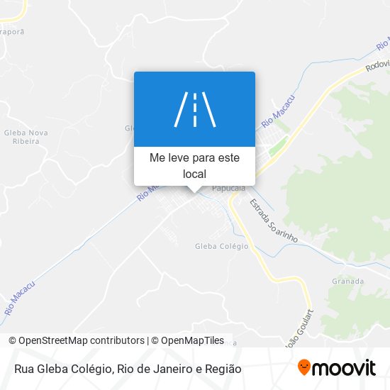 Rua Gleba Colégio mapa