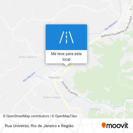 Rua Universo mapa