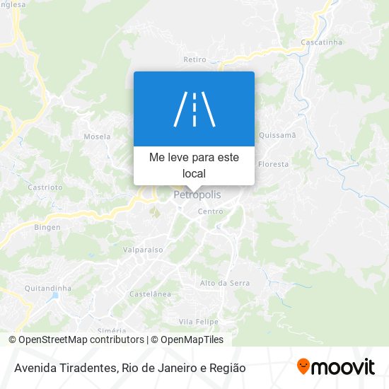 Avenida Tiradentes mapa