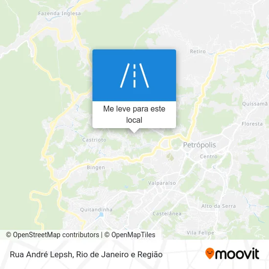 Rua André Lepsh mapa