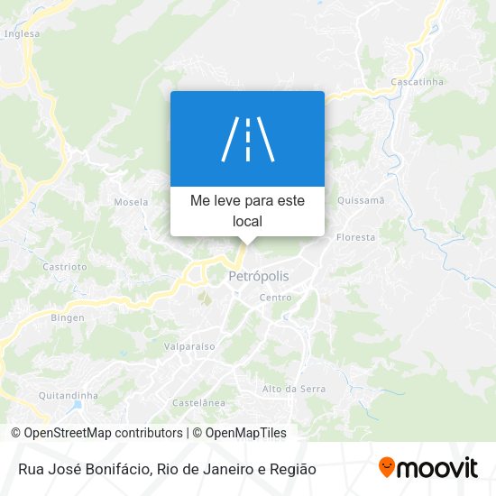 Rua José Bonifácio mapa