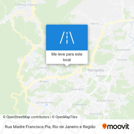 Rua Madre Francisca Pia mapa