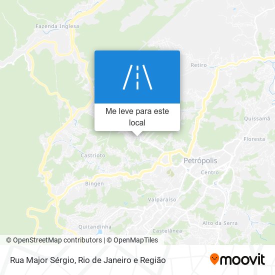 Rua Major Sérgio mapa