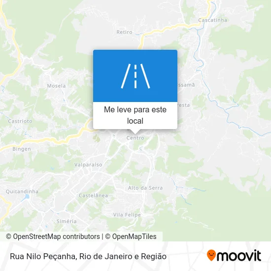 Rua Nilo Peçanha mapa