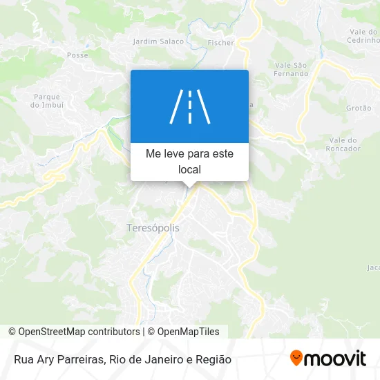 Rua Ary Parreiras mapa