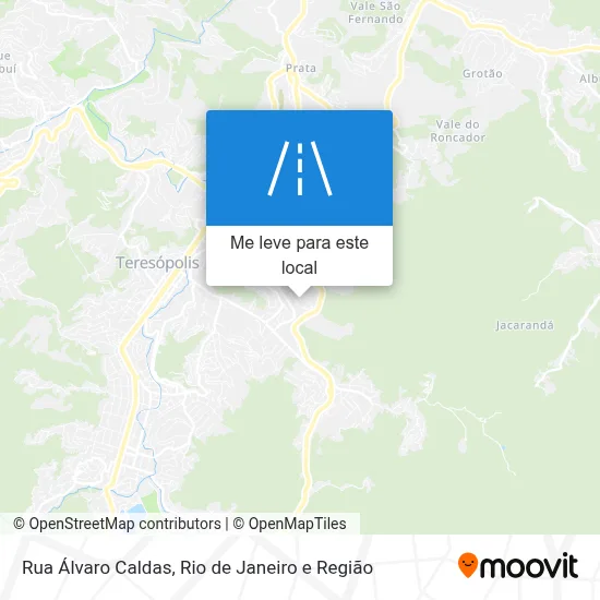 Rua Álvaro Caldas mapa