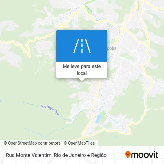 Rua Monte Valentim mapa