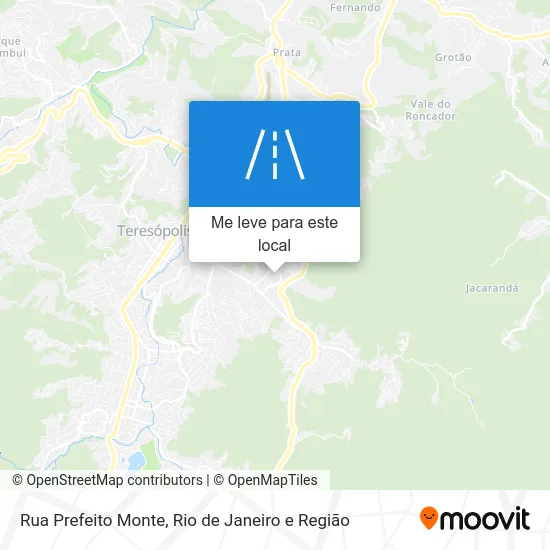 Rua Prefeito Monte mapa
