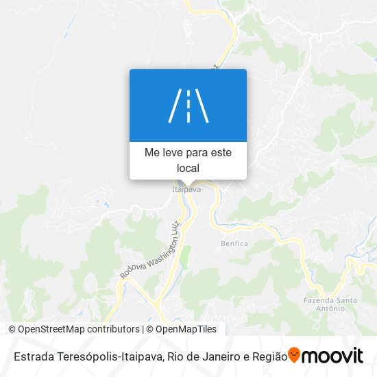 Estrada Teresópolis-Itaipava mapa