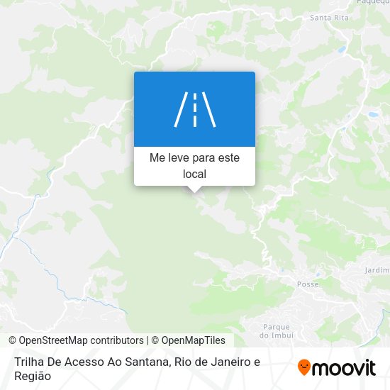 Trilha De Acesso Ao Santana mapa
