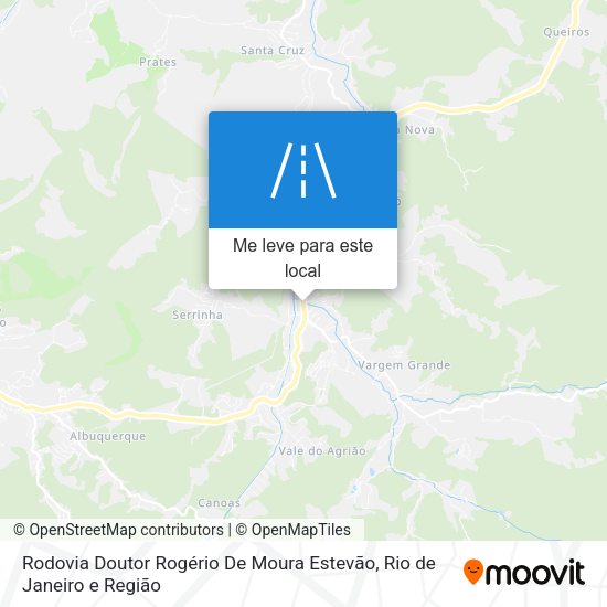 Rodovia Doutor Rogério De Moura Estevão mapa