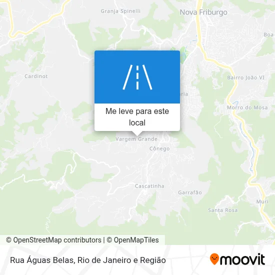 Rua Águas Belas mapa