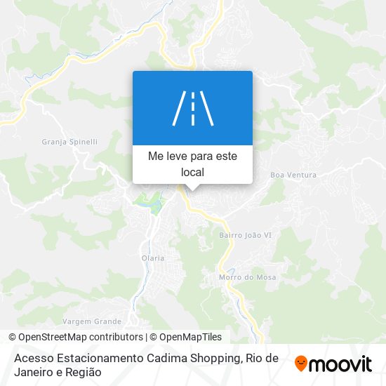 Acesso Estacionamento Cadima Shopping mapa
