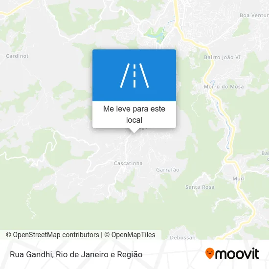 Rua Gandhi mapa