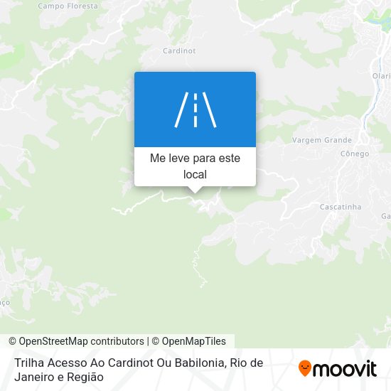 Trilha Acesso Ao Cardinot Ou Babilonia mapa