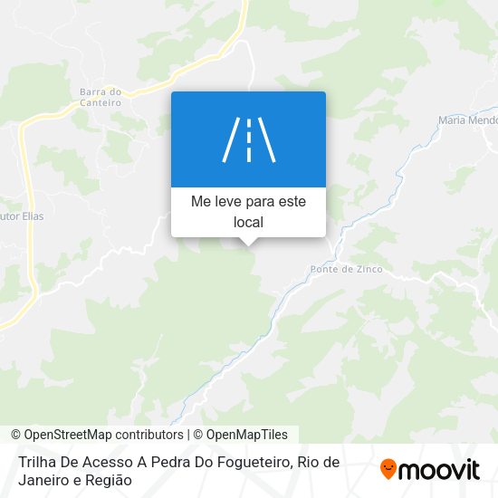 Trilha De Acesso A Pedra Do Fogueteiro mapa