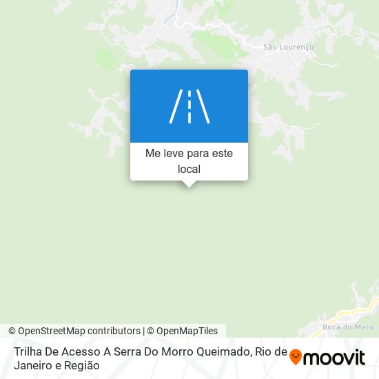 Trilha De Acesso A Serra Do Morro Queimado mapa
