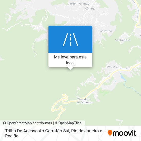 Trilha De Acesso Ao Garrafão Sul mapa