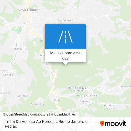 Trilha De Acesso Ao Porcelet mapa