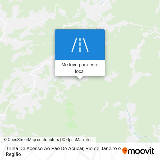 Trilha De Acesso Ao Pão De Açúcar mapa