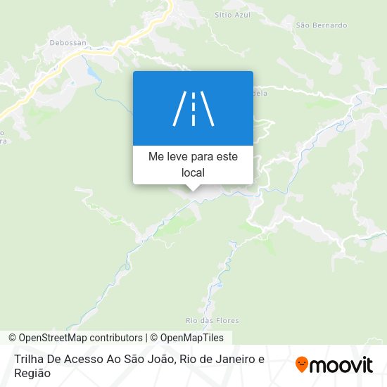 Trilha De Acesso Ao São João mapa