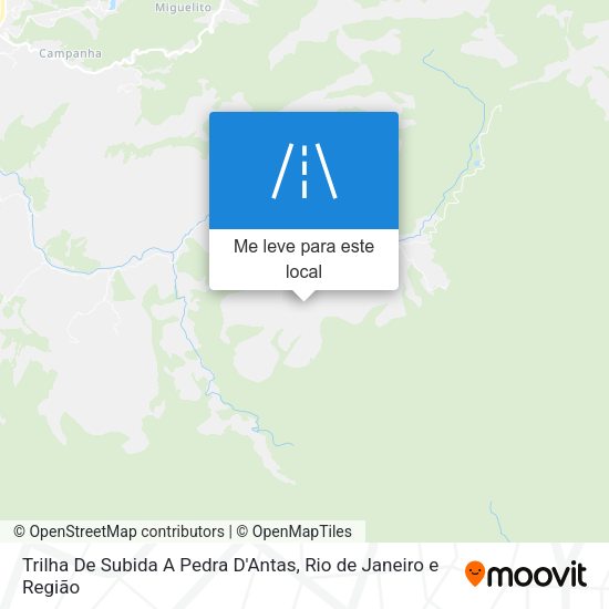 Trilha De Subida A Pedra D'Antas mapa