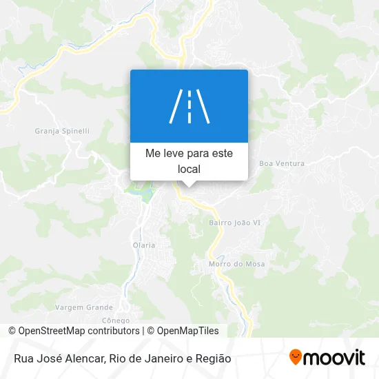 Rua José Alencar mapa