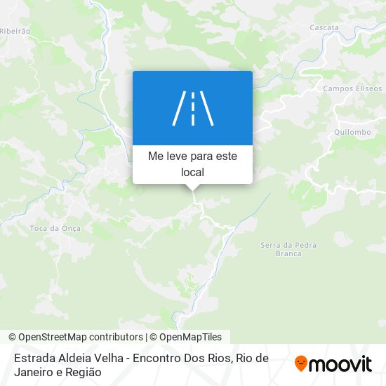 Estrada Aldeia Velha - Encontro Dos Rios mapa