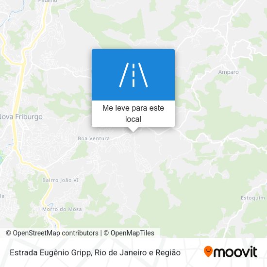 Estrada Eugênio Gripp mapa