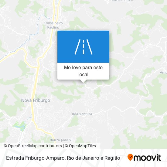 Estrada Friburgo-Amparo mapa