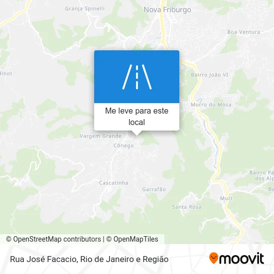 Rua José Facacio mapa