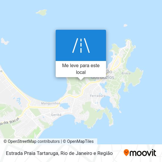 Estrada Praia Tartaruga mapa