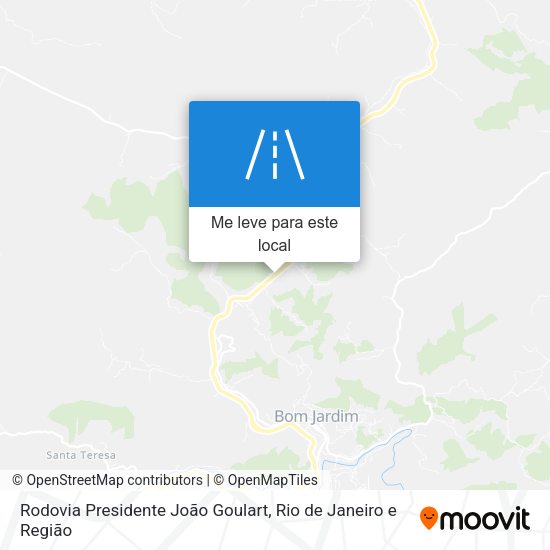 Rodovia Presidente João Goulart mapa